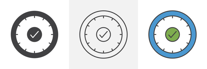 Time check icons pack for website designs