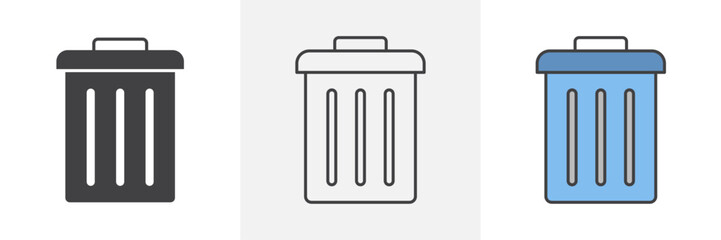 Trash icons pack for website designs