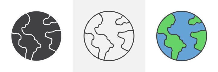 World icons pack for website designs