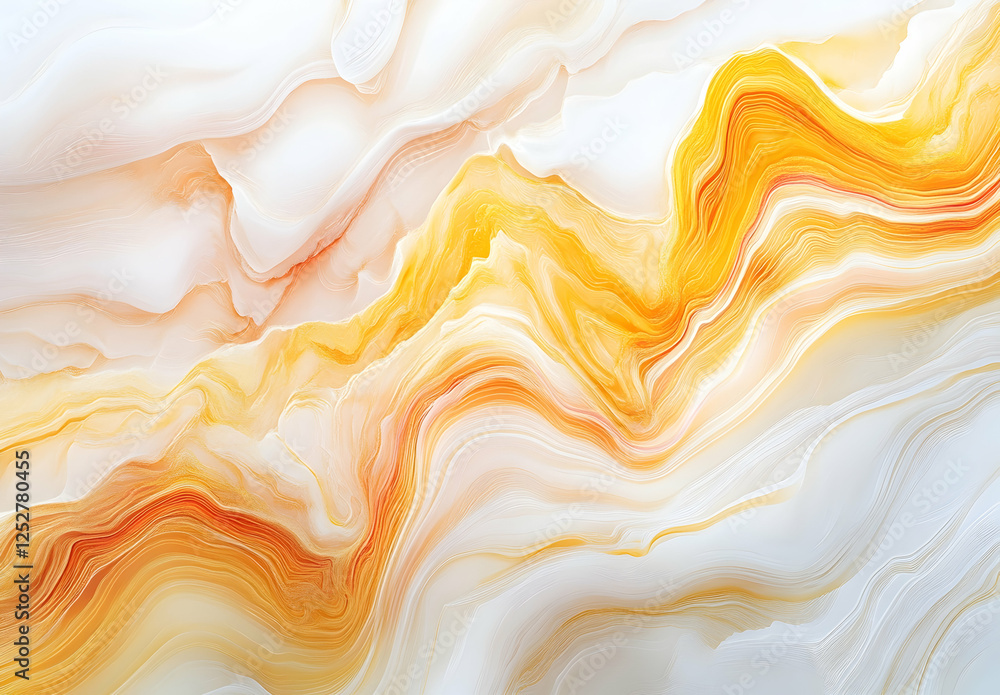 Aufkleber abstract background with yellow waves and lines on a white background