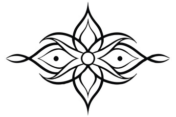 black and white bow black and white floral ornament