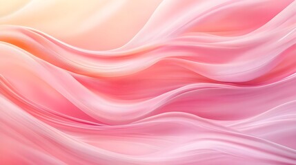 Obraz premium Pink Abstract Waves, Flowing Fabric Texture - Abstract art