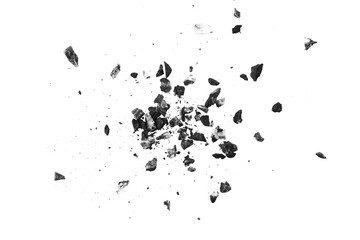 explosion rock particle isolated element