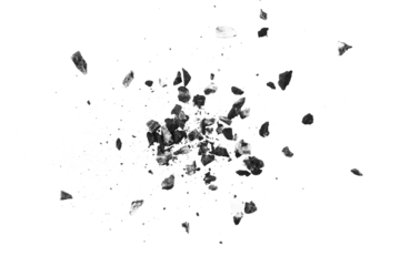 explosion rock particle isolated element