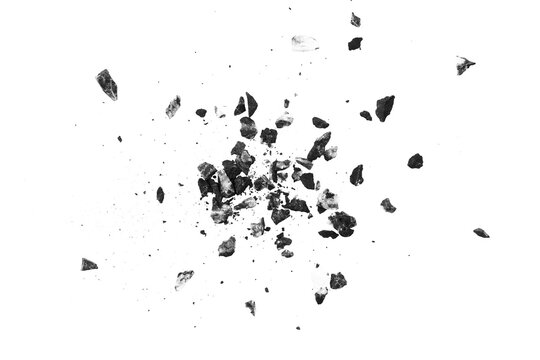explosion rock particle isolated element