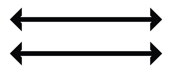 Fototapeta premium double side long and thin arrow icon set. flat style left and right long arrow icon. vector illustration.