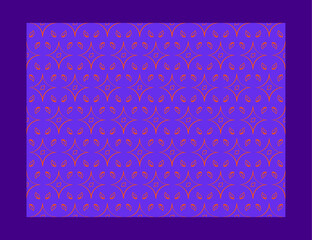 Stylish Decorative Pattern with Symmetric Floral and Geometric Elements Vector Art