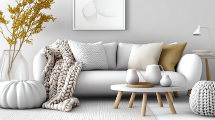 Cozy Minimalist Living Room Interior - Minimalist design