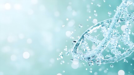 Aqua DNA: Abstract Water Helix Background - Abstract backgrounds