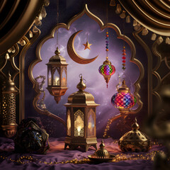 Crescent Moon In Window