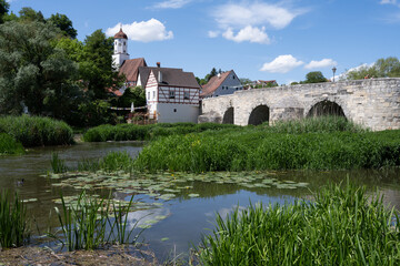 Fototapeta premium Historic bridge at the city Harburg