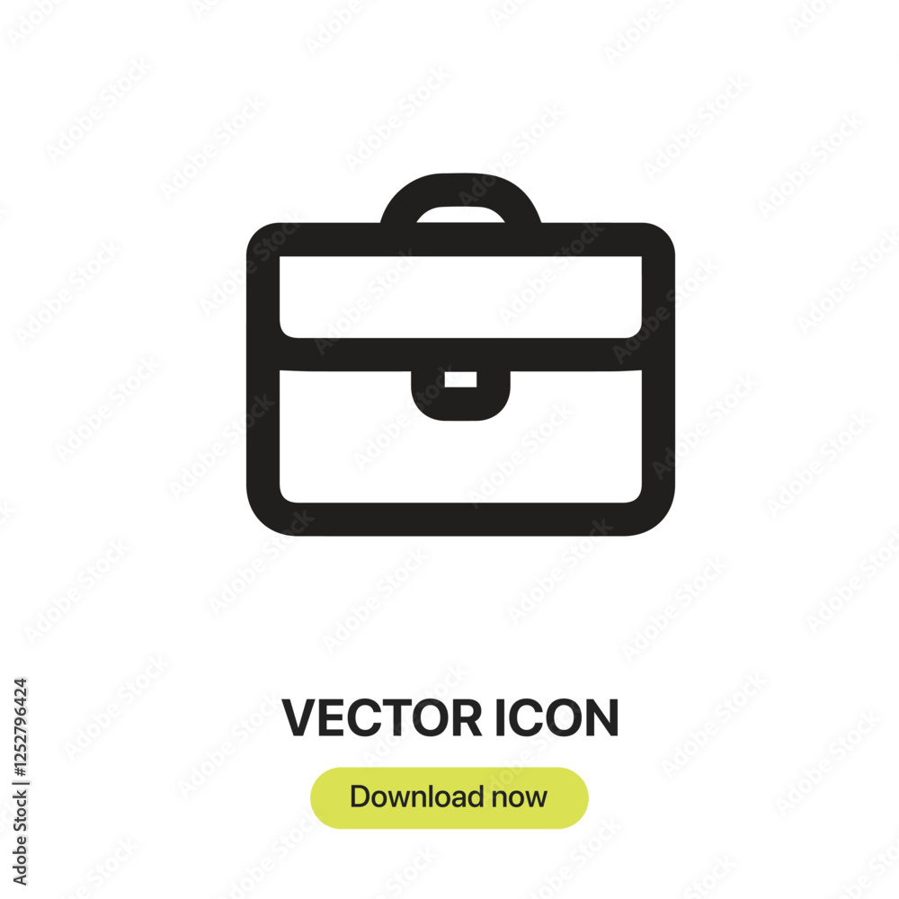 Poster portfolio icon vector. linear-style sign for mobile concept and web design. portfolio symbol illustr