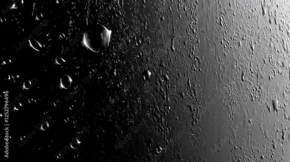 Aufkleber rain drop on window background. water droplet vector texture. realistic wet shower flow pattern. cle