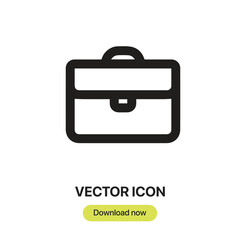 Portfolio icon vector. Linear-style sign for mobile concept and web design. Portfolio symbol illustration. Pixel vector graphics - Vector.