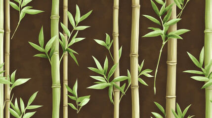 Brown Bamboo Wall Texture Seamless