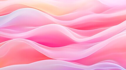 Obraz premium Pastel Pink Wave Abstract Background - Pastel Color Palettes