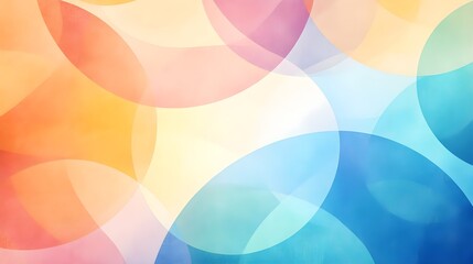 Pastel Circles Abstract Background - Pastel colors