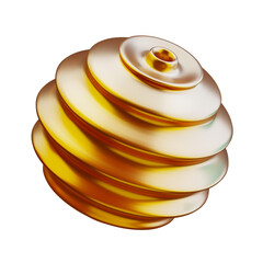 Sliced Ball Abstract Shape 3D Icon