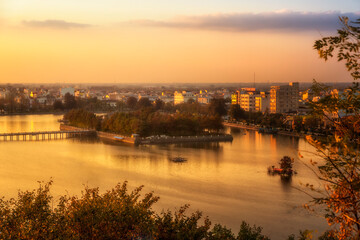 Fototapeta premium Sunset in Lahijan IRAN photo 