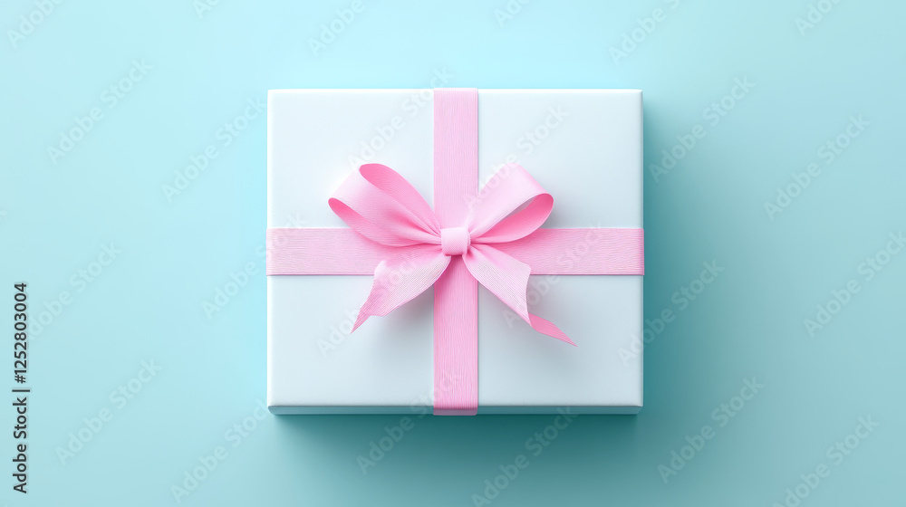 Poster 3d open empty white gift box blank mockup top view vector. paper square package with lid realistic p