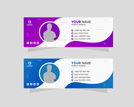 Creative Corporate Email Signature Design Email signature template design. business email signature vector creative banner