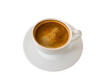 Coffee Americano in the white cup