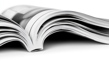 open book on white background