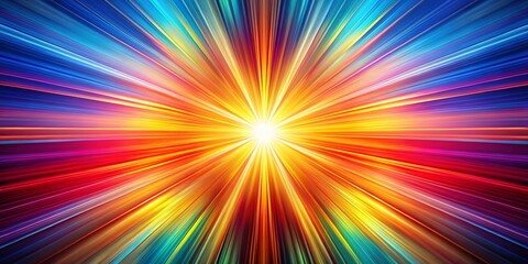 Obraz premium Abstract Colorful Sun Ray Background: Vibrant, Artistic Light Burst Texture