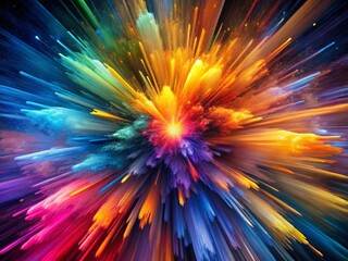 Obraz premium Abstract Electrifying Color Burst: Vibrant Energy and Dynamic Forms