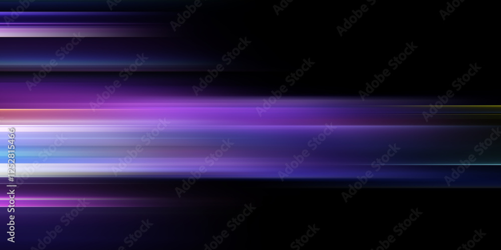 Poster abstract blurred background with colorful stripes of light on dark orange and black, lines with grad
