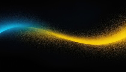A gold wave with gold streaks on a black background
7
