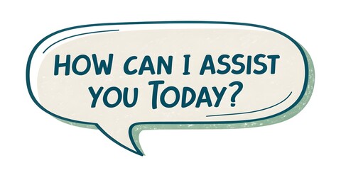 Speech Bubble Offering Assistance and Support for Communication