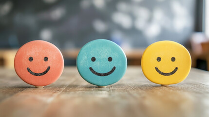 Isometric speech bubble sign, with smile face, emoji, symbol isolated vector icon