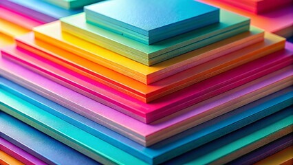 Abstract Pastel Color Block Layers: Minimalist Macro Photography