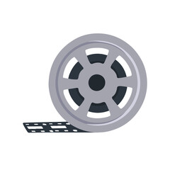 Fototapeta premium Film reel, movie symbol, vector illustration