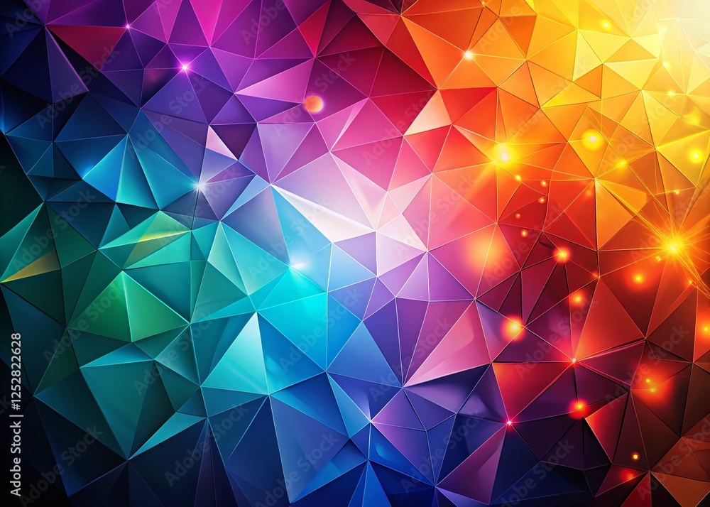 Aufkleber abstract polygonal triangle pattern background - modern geometric design