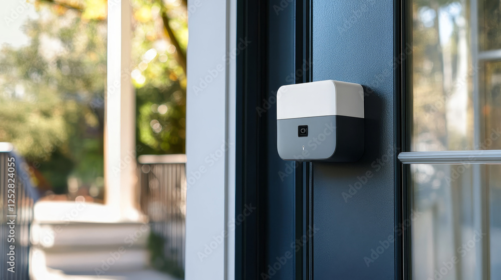 Poster smart home banner. internet of things security technologies concept. vector landing page of house co