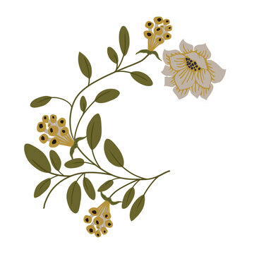floral arrangement with yellow and green elements clip art preview
