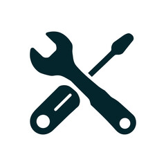 crossed wrench and screwdriver 