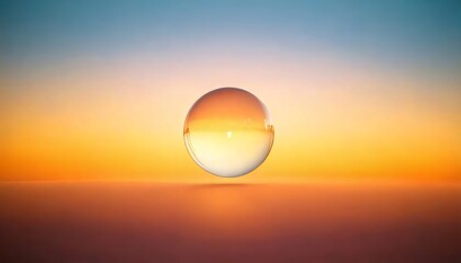 A small glowing orb hovering above a smooth pastel gradient background