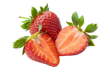 strawberries isolated on white background