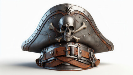 Pirate hat showcase fantasy realm 3d render isolated background dramatic lighting