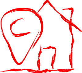 home icon in doodle style