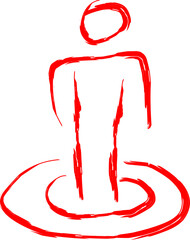 you are here icon in doodle style