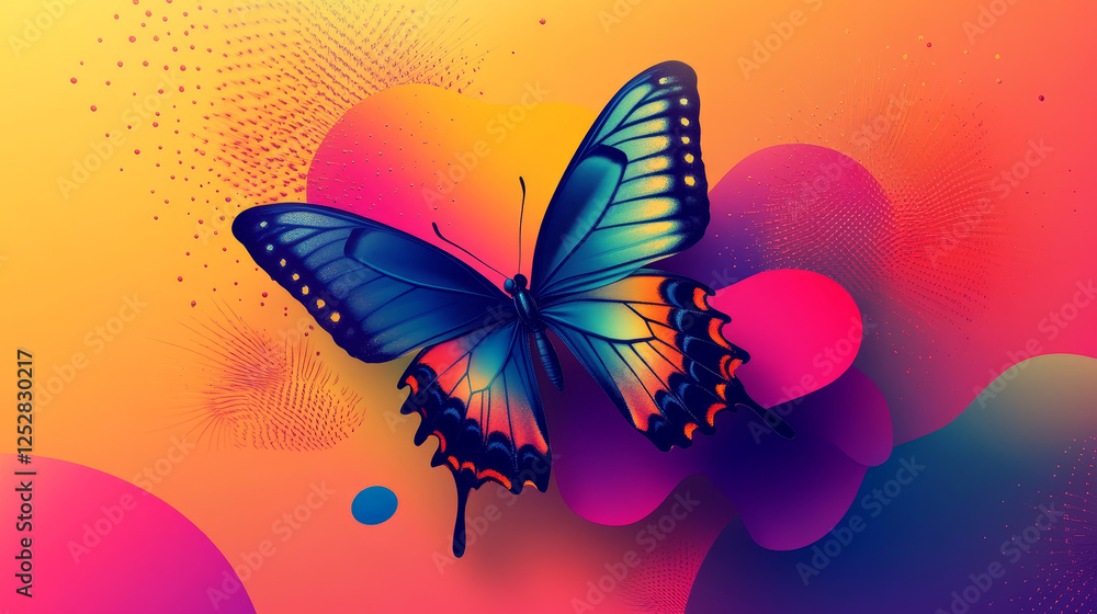 Poster y2k aesthetic poster and banner design template set with gradient background and simple abstract 200