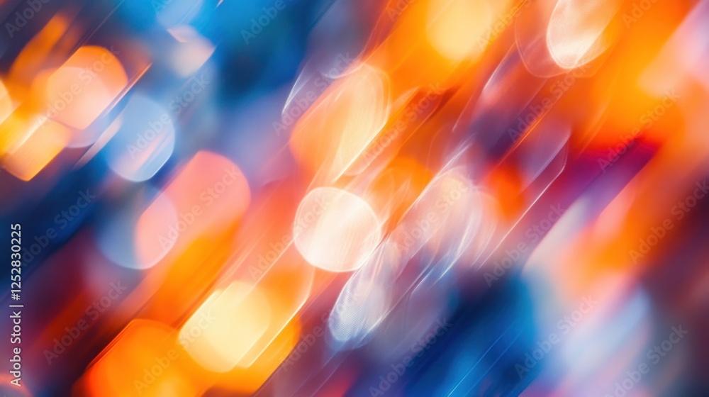 Poster abstract vibrant background featuring a blend of colorful bokeh lights with a smooth gradient, creat