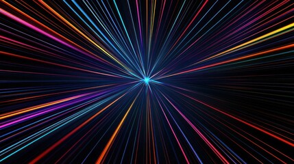 Colorful Abstract Radial Explosion Design