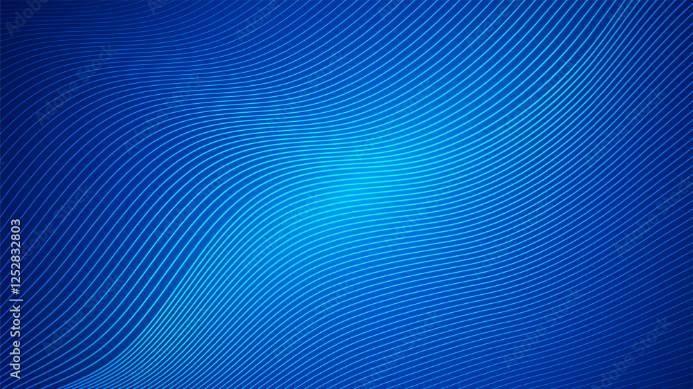 Aufkleber geometric curved lines in gradient forming dynamic futuristic abstract flow patterns