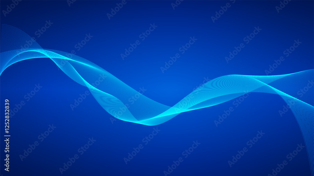 Leinwandbilder geometric curved lines in gradient forming dynamic futuristic abstract flow patterns