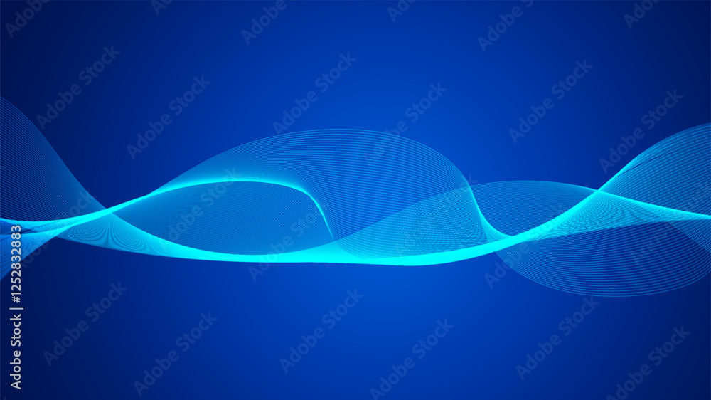 Leinwandbilder geometric curved lines in gradient forming dynamic futuristic abstract flow patterns